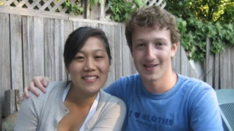 Mark Zuckerberg and Priscilla Chan while they were still dating