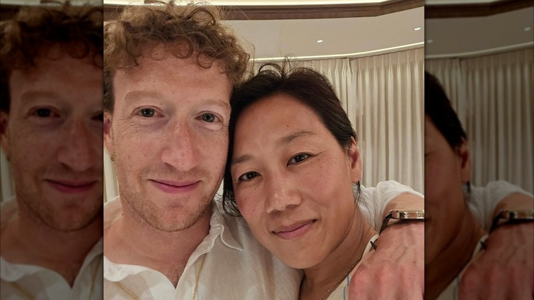 Mark Zuckerberg and wife taking a selfie