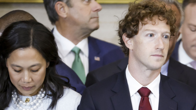 Mark Zuckerberg and Priscilla Chan at a political event