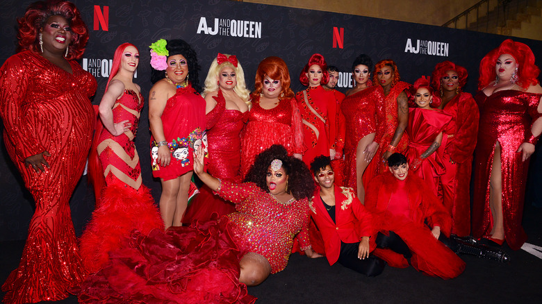 The cast of RuPaul's Drag Race poses together