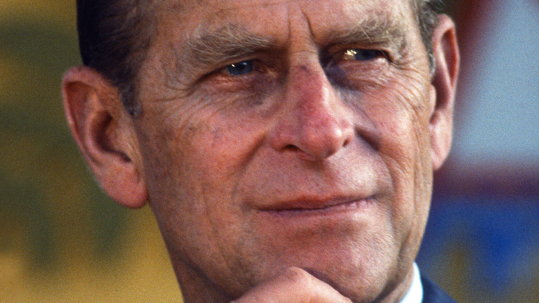 Prince Philip at an event in 1990