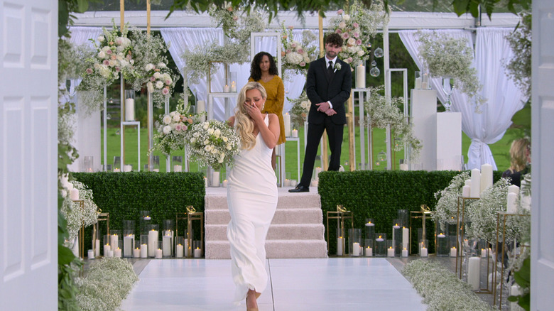 Bride walking away from the altar