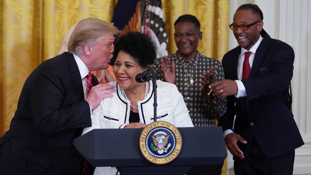 Alice Marie Johnson with President Donald Trump 