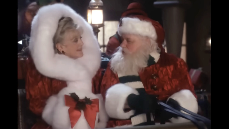 Angela Lansbury and Charles Durning acting in a scene from Mrs. Santa Claus
