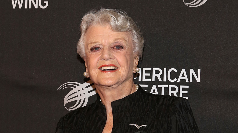 Angela Lansbury posing on a red carpet