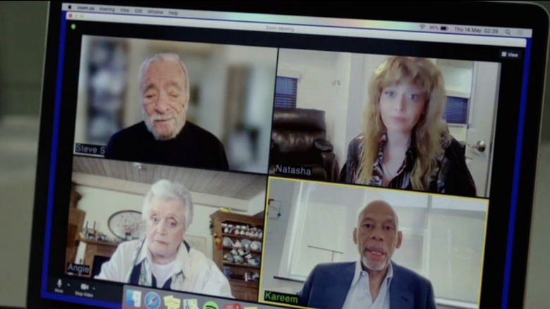 Zoom meeting with Steven Sondheim, Angela Lansbury, Nastaha Lyonne, and Kareem Abdul-Jabbar