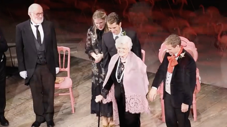 Angela Lansbury and the cast onstage in The Importance of Being Earnest