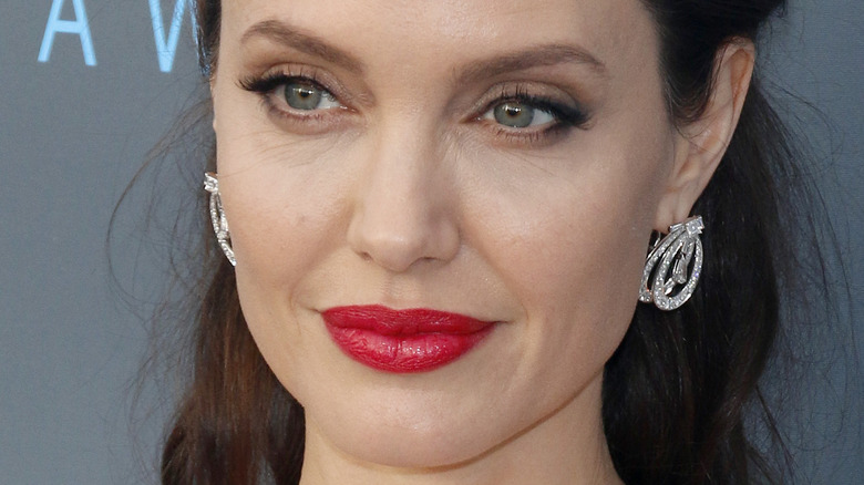 Angelina Jolie wearing makeup