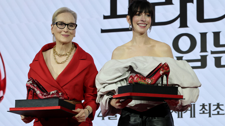 Meryl Streep and Anne Hathaway at a 