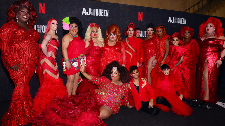 The cast of RuPaul's Drag Race poses together