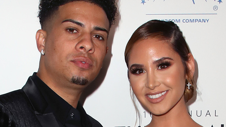 Catherine Paiz and Austin McBroom at event