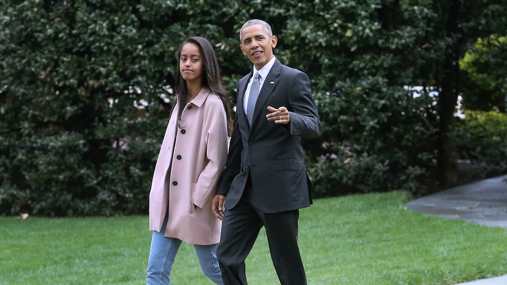 Barack Obama and Malia Obama