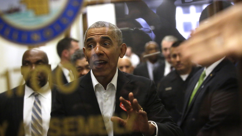 Barack Obama attending jury duty in Chicago