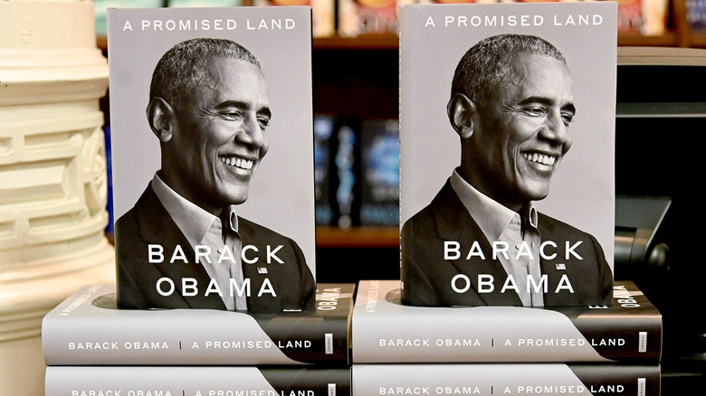 Copies of Barack Obama's book A Promised Land