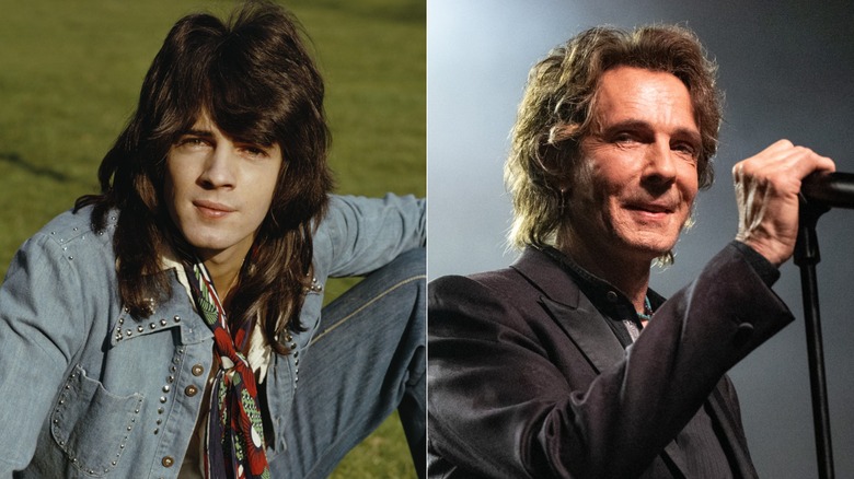 Rick Springfield poses for a picture in 1973 & performing on stage in 2025