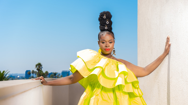 Bria Henderson in yellow dress