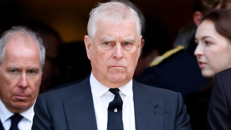 Prince Andrew looking miffed