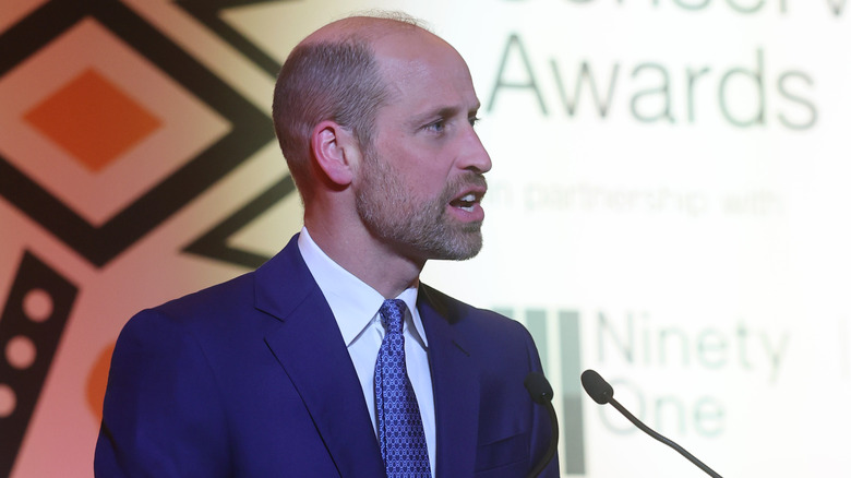 Prince William delivering a speech