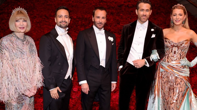 Anna Wintour, Lin-Manuel Miranda, Tom Ford, Ryan Reynolds, Blake Livelyat Met Gala