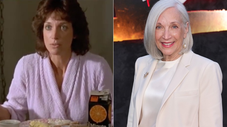 Split image of Randee Heller in "The Karate Kid" and in 2025