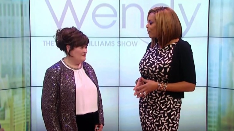 A screencap of Susan Boyle and Wendy Williams on Wendy together