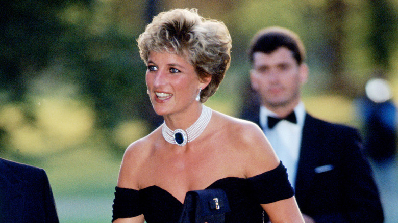 Princess Diana arrives at an event in her "revenge dress"
