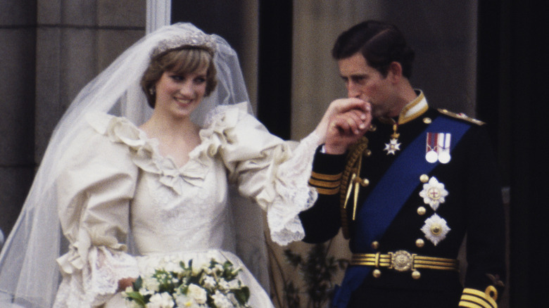 Princess Diana and Prince Charles on their wedding day