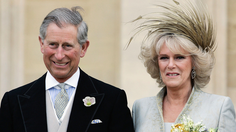 Prince Charles and Camilla Parker Bowles on their wedding day