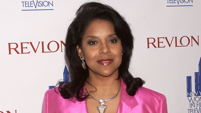 Phylicia Rashad wearing shiny pink blazer in 2001