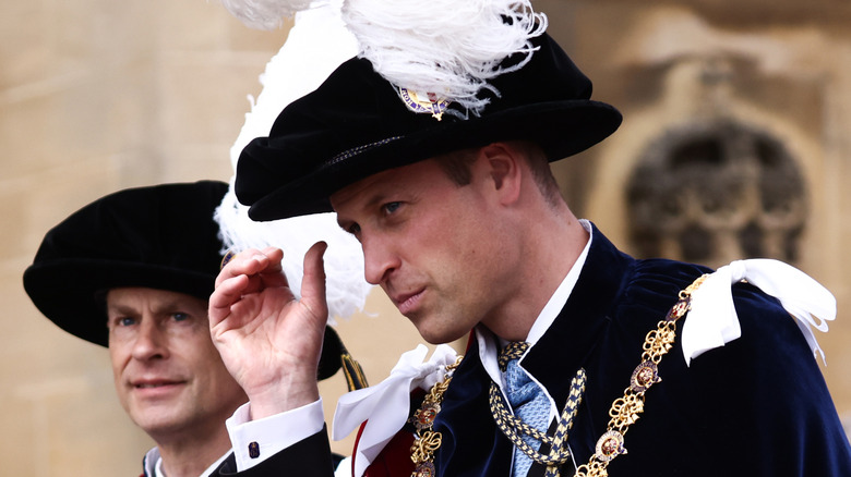 Prince Edward and Prince William close-up