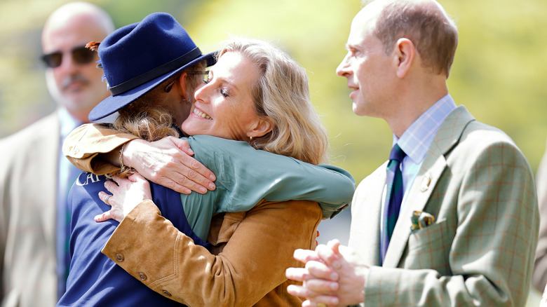 Prince Edward and Duchess Sophie greet Lady Louise
