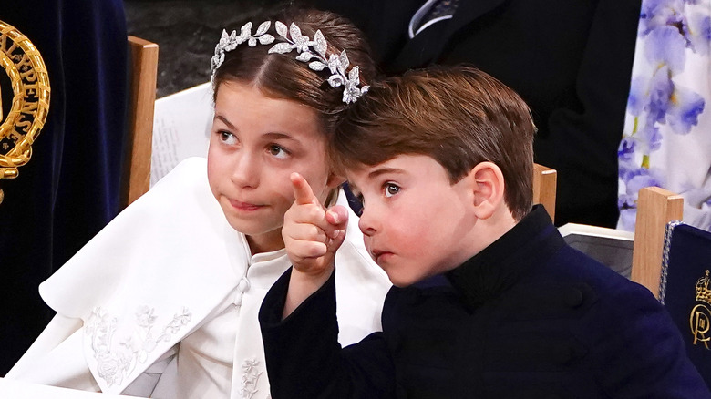 Princess Charlotte and Prince Louis at King Charles' coronation
