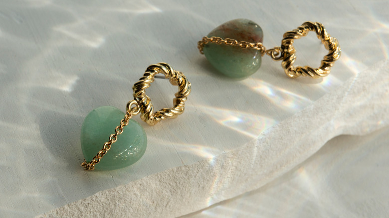 Aventurine gold jewelry