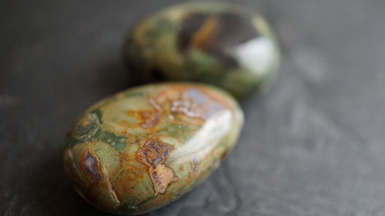 multi-colored jasper gemstones