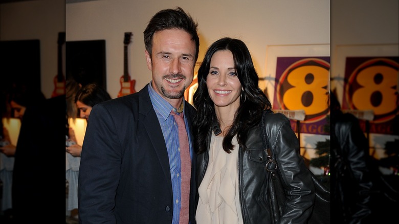 David Arquette and Courteney Cox smiling together