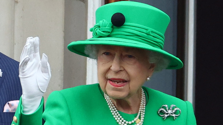 Queen Elizabeth II waving