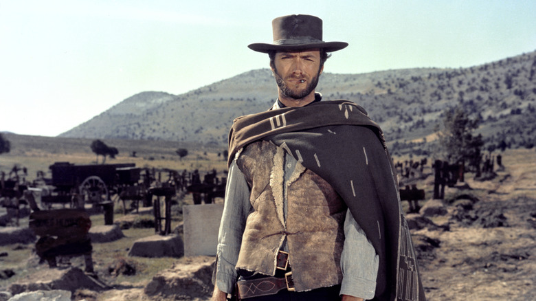 Clint Eastwood on the set of The Good, The Bad and The Ugly (Il buono, il brutto, il cattivo), written and directed by Italian Sergio Leone.