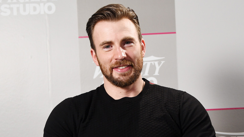 Chris Evans poses for a photograph 