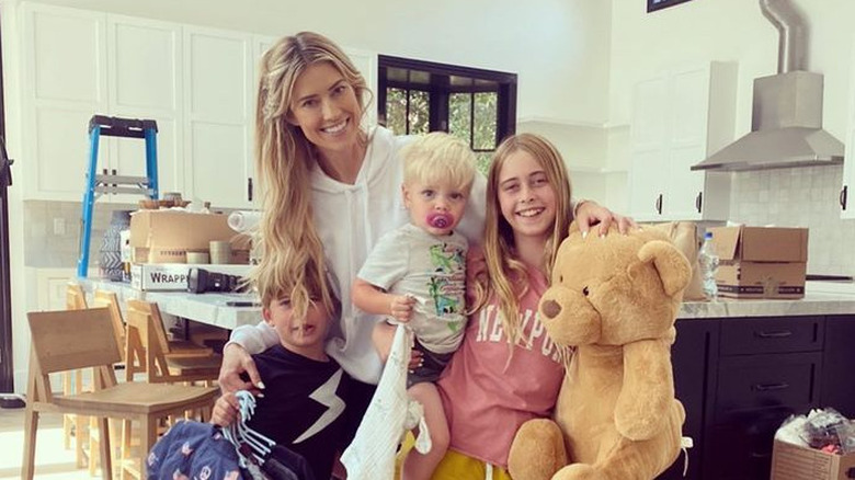 Christina Haack with her kids moving