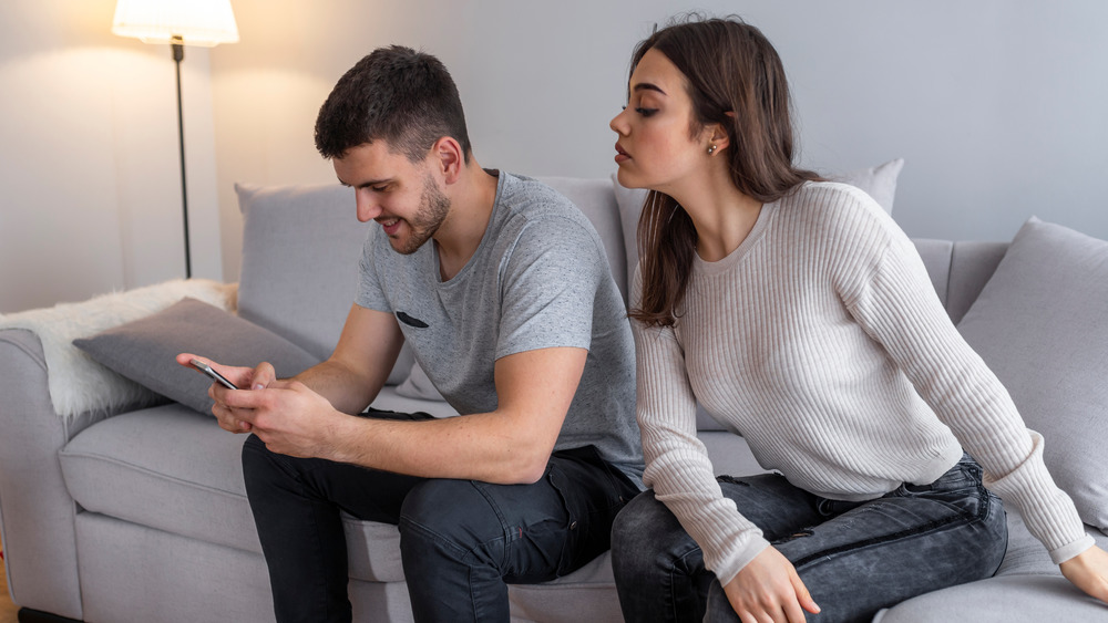 Couple on a couch together