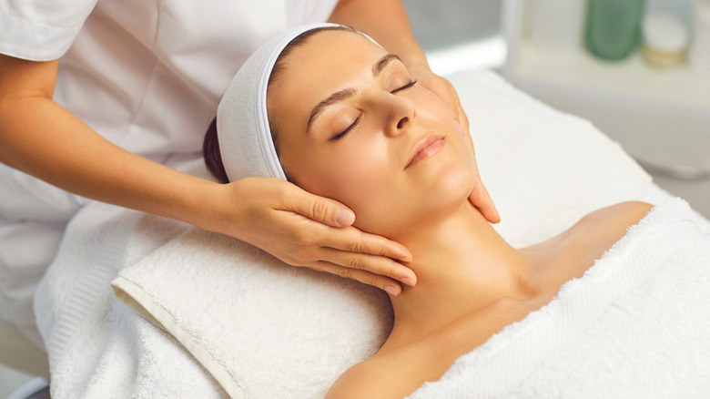 Woman getting a massage