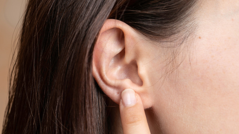 Close-up of women's ear
