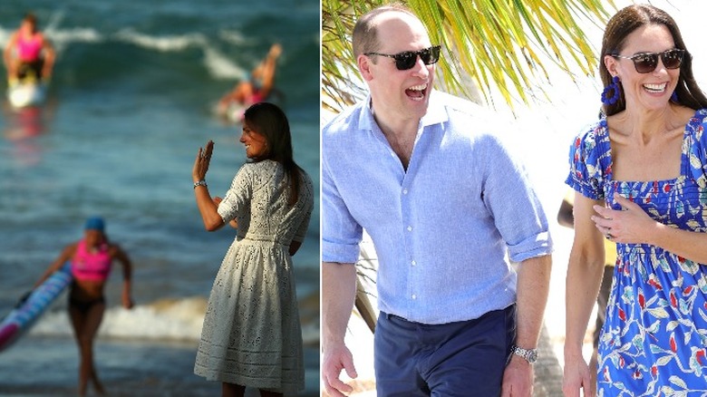 Catherine, Duchess of Cambridge on the beach.