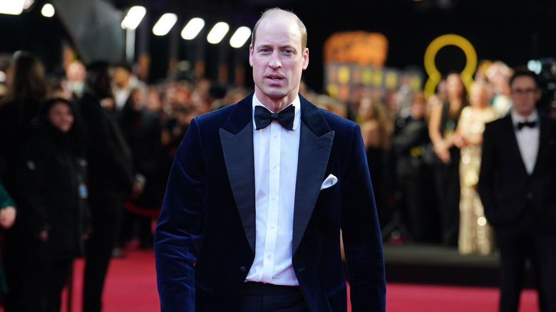 Prince William walking red carpet in tux