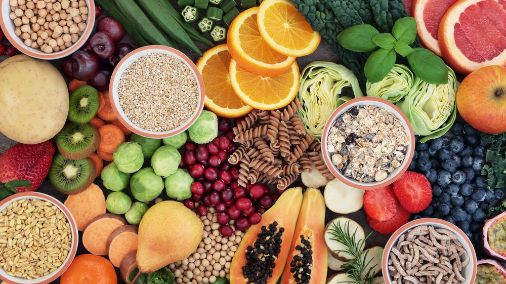 Colorful fruit and vegetables