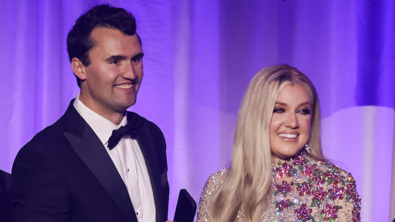 Charlie and Erika Kirk in formalwear