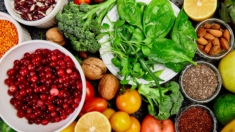 colorful fruits and veggies