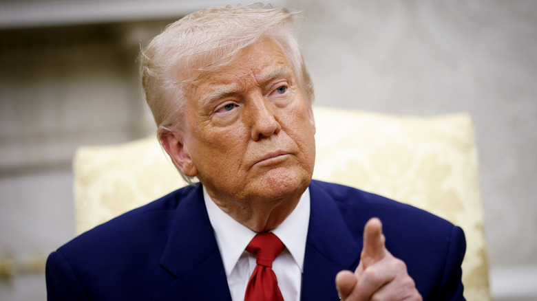 Donald Trump in the Oval Office April 7, 2025
