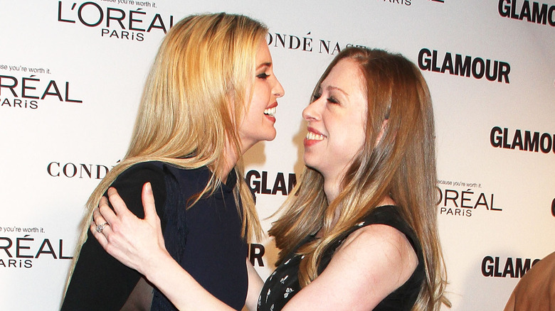Chelsea Clinton and Ivanka Trump at event