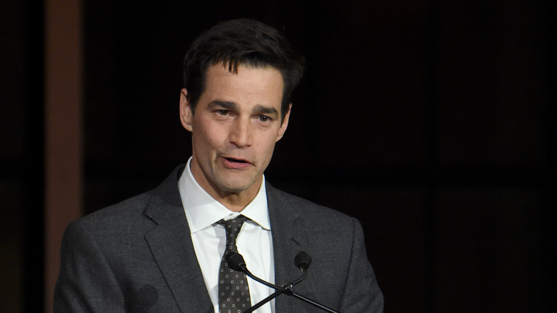 Rob Marciano giving a speech